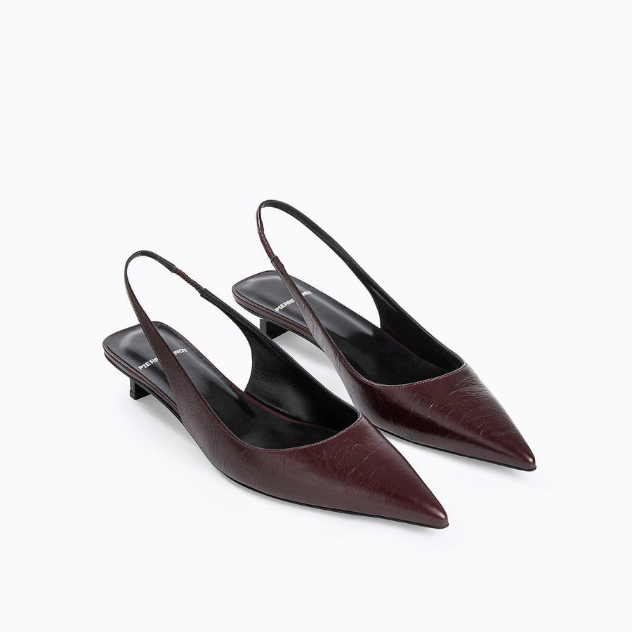 Pierre Hardy Stella Slingback Burgundy Pumps