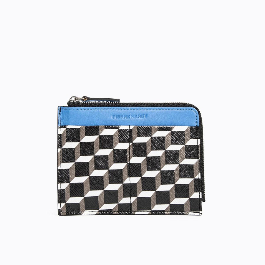 Pierre Hardy Valois Coin Purse Black/Blue Wallets