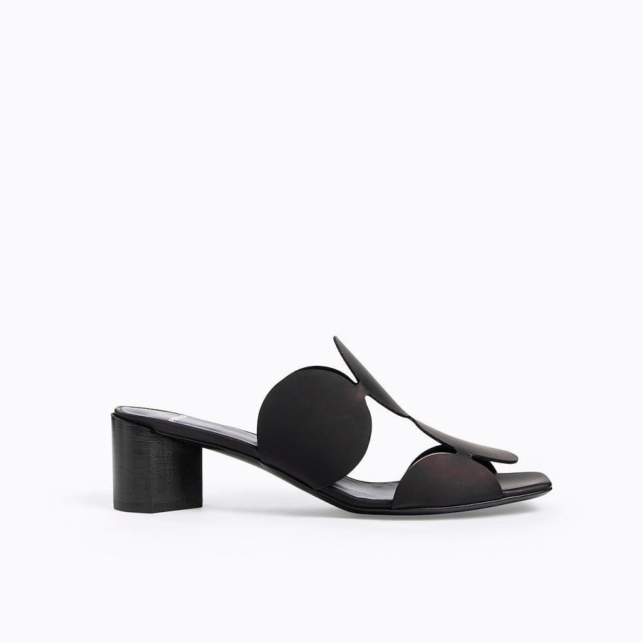 Pierre Hardy Bulles Heeled Mule Black Mules & Sandals