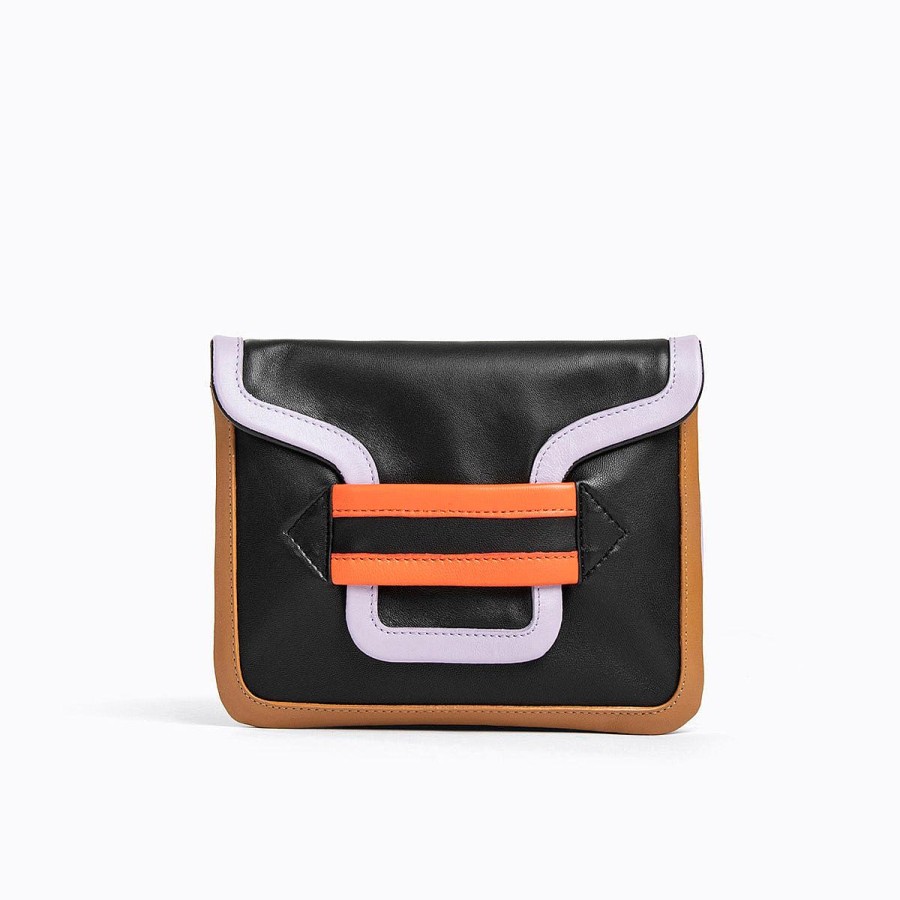 Pierre Hardy Alpha Pouch Black/Mauve Crossbody Bags