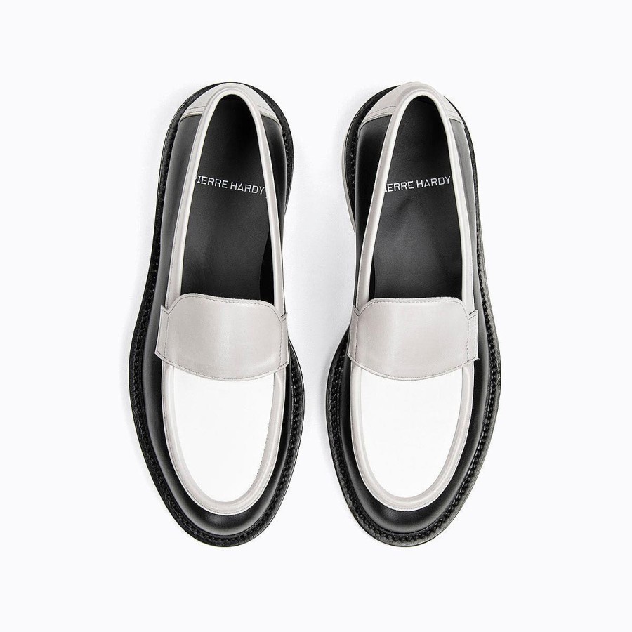 Pierre Hardy John Loafer Black/Grey/White Loafers & Flat Shoes