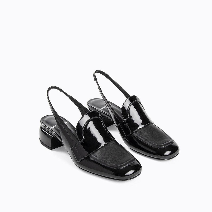 Pierre Hardy Biba Slingback Loafer Black Pumps