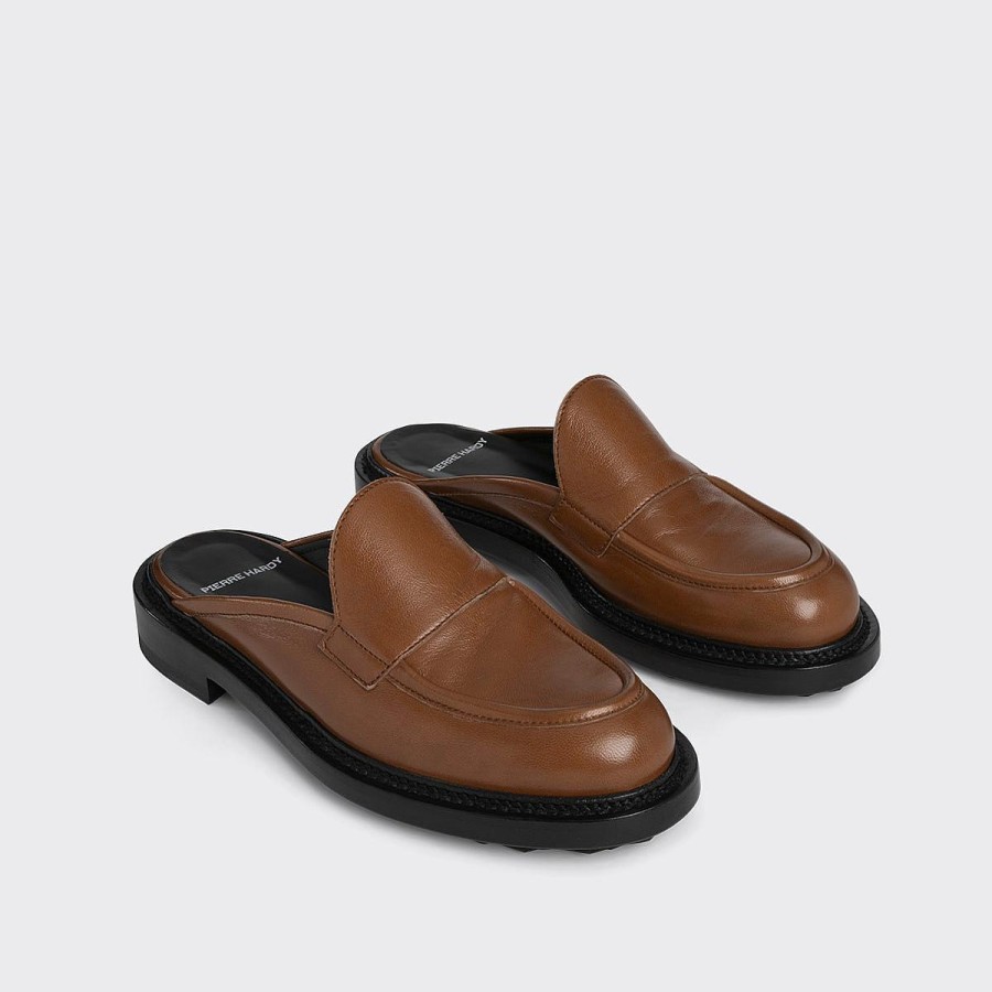 Pierre Hardy John Mule Cognac Loafers & Flat Shoes