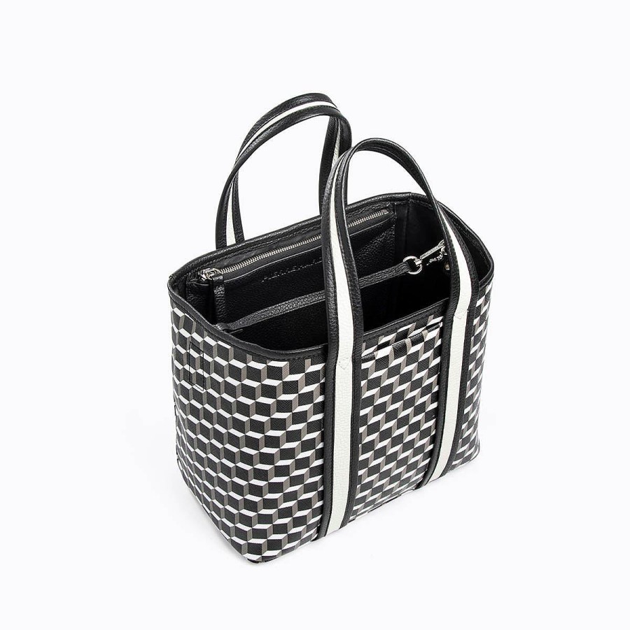 Pierre Hardy Mini Archi Tote Black/White Tote Bags