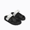 Pierre Hardy Cross Rider Flat Sandal Black/White Mules & Sandals