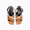 Pierre Hardy Alpha Sandal Cognac/Black/White Mules & Sandals