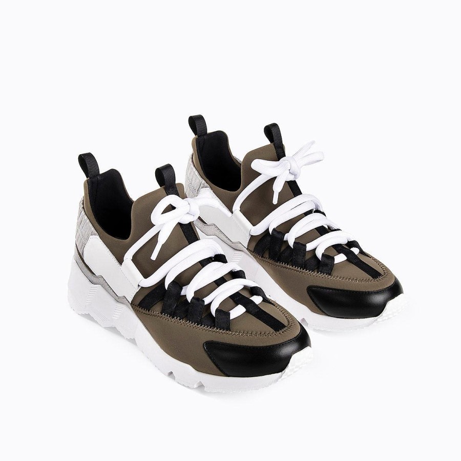 Pierre Hardy Trek Comet Sneakers Kaki/Black,Silver Sneakers