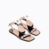 Pierre Hardy Bulles Flat Sandal Pink Gold Mules & Sandals