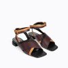 Pierre Hardy Alpha Sandal Cognac/Burgundy Mules & Sandals