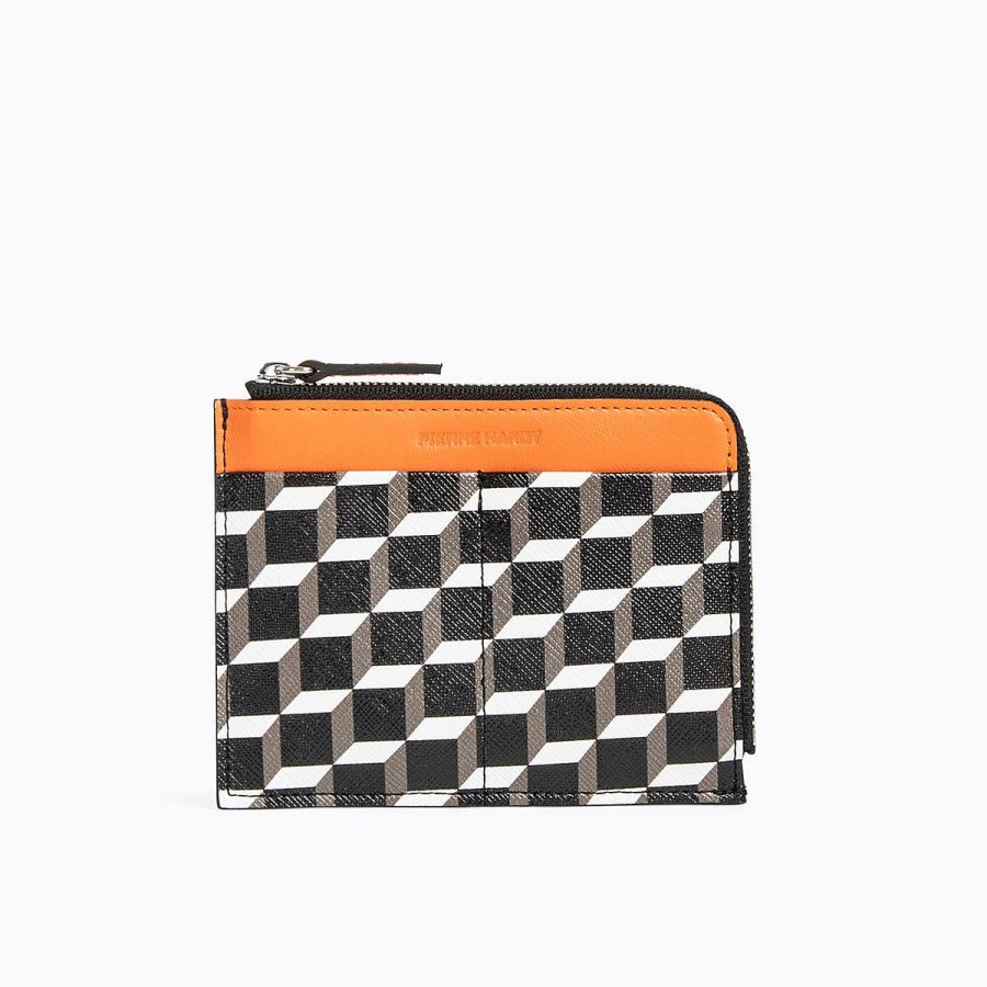 Pierre Hardy Valois Coin Purse Black/Orange Wallets