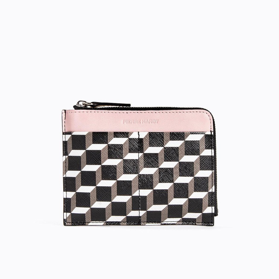 Pierre Hardy Valois Coin Purse Black/Pink Wallets