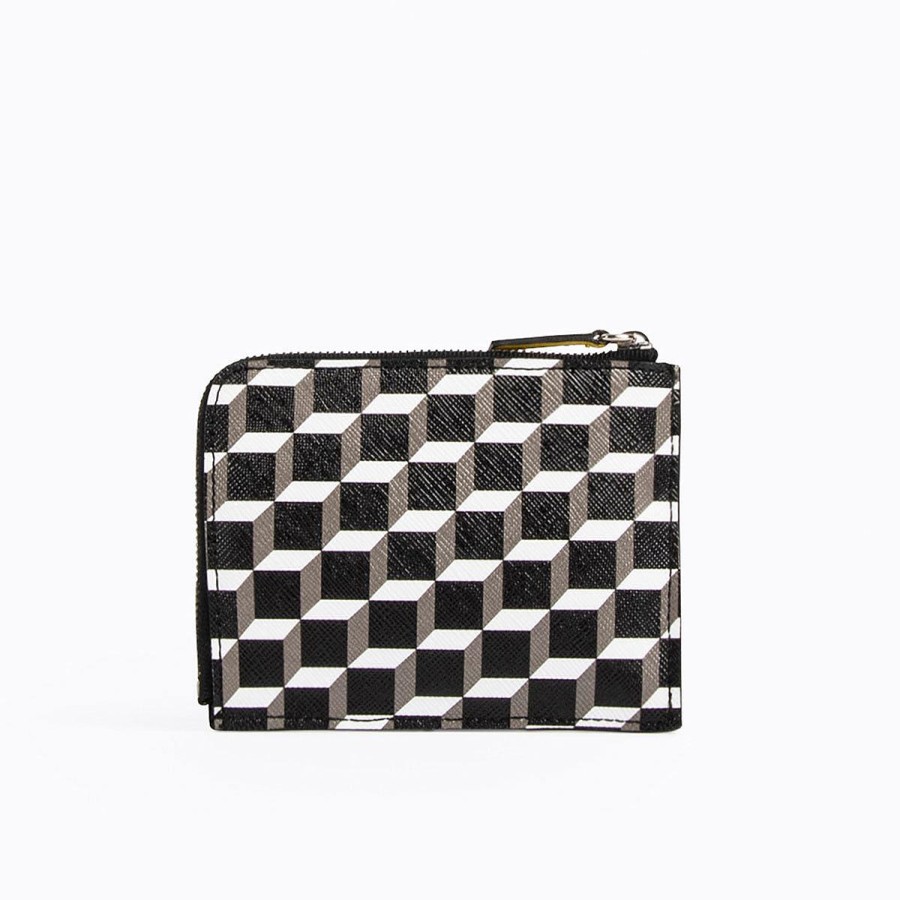 Pierre Hardy Valois Coin Purse Black/White Wallets