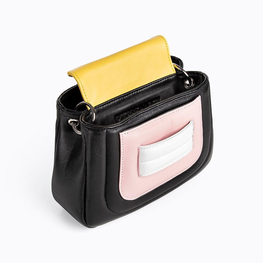 Pierre Hardy Alpha Pad Handbag Black/Yellow/Pink Handbags