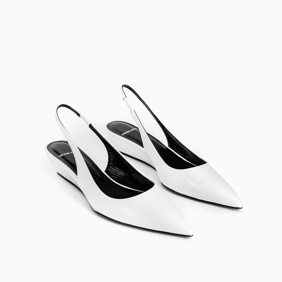 Pierre Hardy Amber Slingback White Pumps